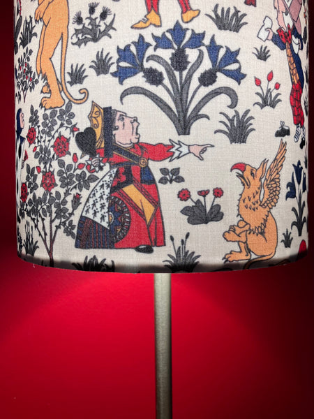 Alice in Wonderland Pale Gold Table Lamp - John Tenniel  Illustration