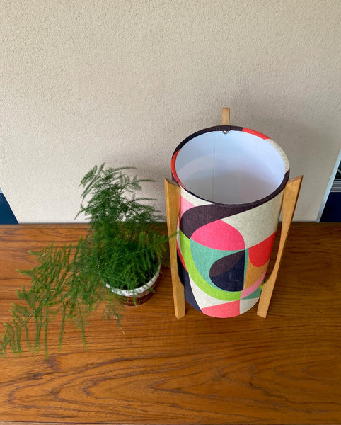 Mid Century Teak Rocket Table Lamp