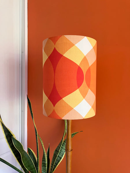 Mid Century Orange & Yellow Lampshade