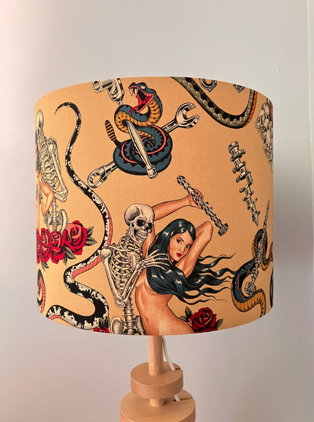 Hot Rod Nightmare Beige Lampshade