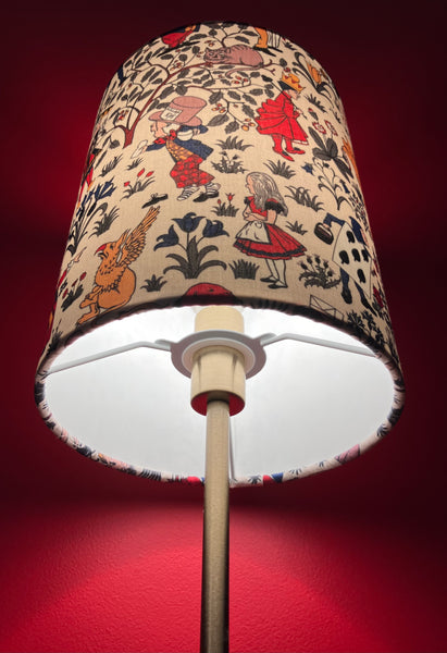 Alice in Wonderland Pale Gold Table Lamp - John Tenniel  Illustration