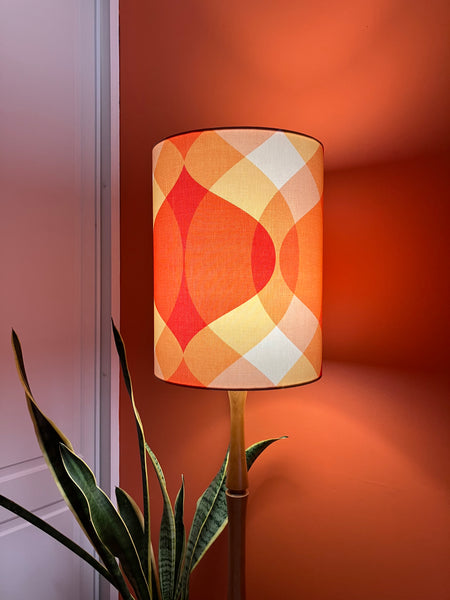 Mid Century Orange & Yellow Lampshade