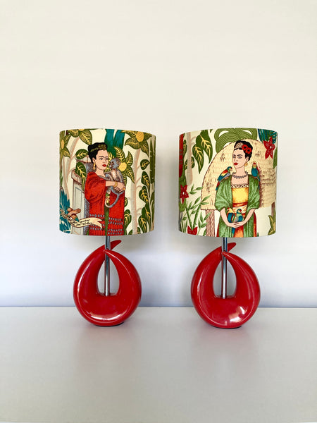 Frida Kahlo Red Ceramic Table Lamp