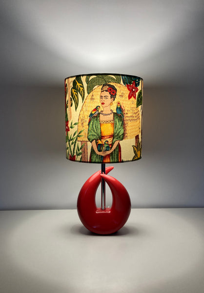 Frida Kahlo Red Ceramic Table Lamp