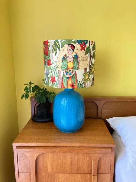 Frida Kahlo Large Turquoise Table Lamp