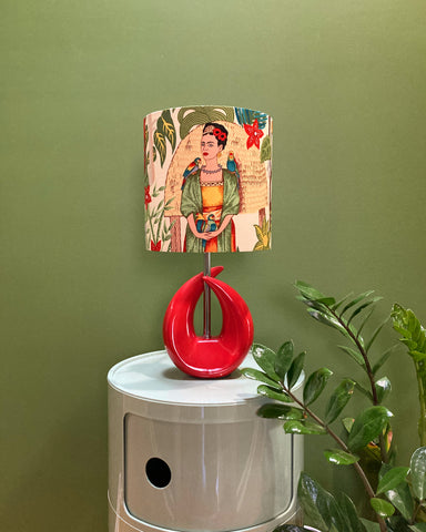 Frida Kahlo Red Ceramic Table Lamp