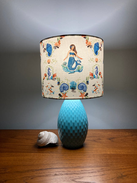 Mermaid & Sea Shells Aqua Table Lamp