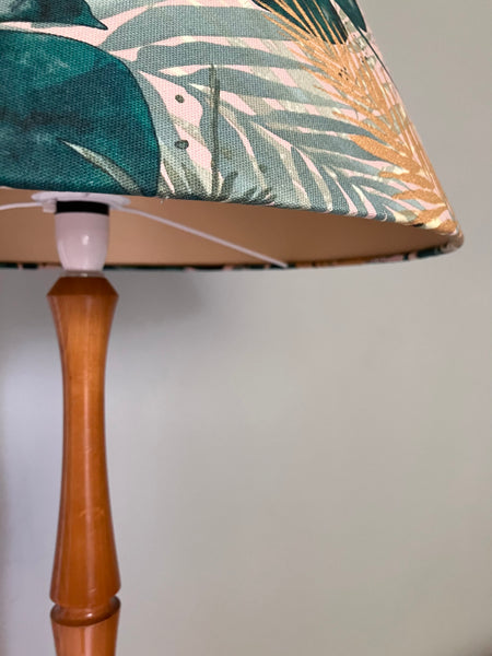 Gold Palm and Monstera Tapered Lampshade