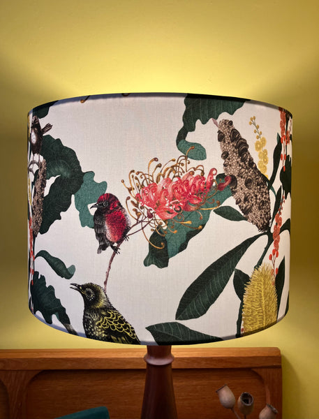 Grevillea & Scarlet Breasted Robin Lampshade