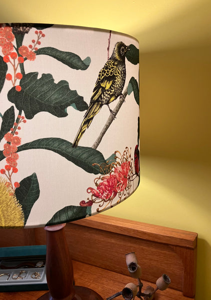 Grevillea & Scarlet Breasted Robin Lampshade