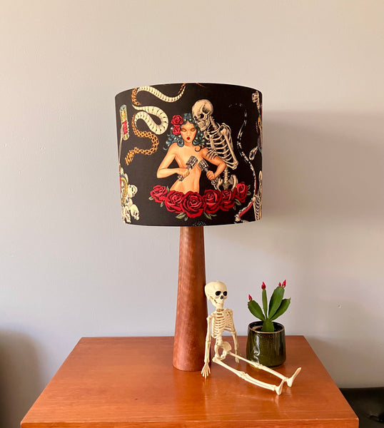 A Hot Rod Nightmare Small Black Lampshade