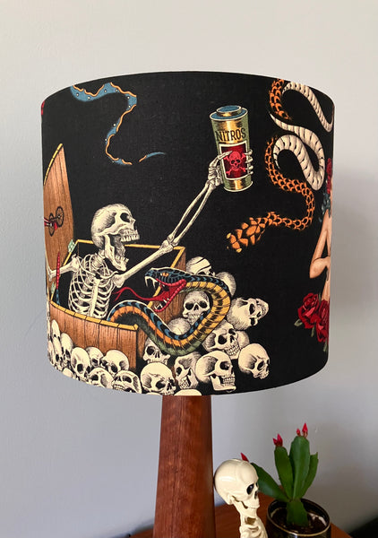 A Hot Rod Nightmare Small Black Lampshade