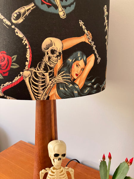 A Hot Rod Nightmare Small Black Lampshade