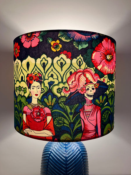 Frida Kahlo Indigo Blue Ceramic Table Lamp