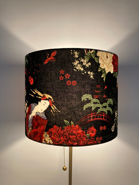 Geisha in Garden Lampshade