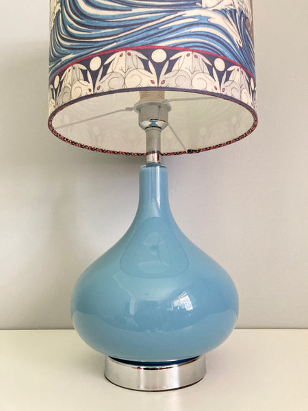 The Hare of Inaba Blue Frosted Glass Table Lamp