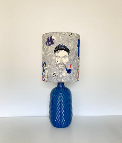 Captain Bottle Blue Ceramic Table Lamp