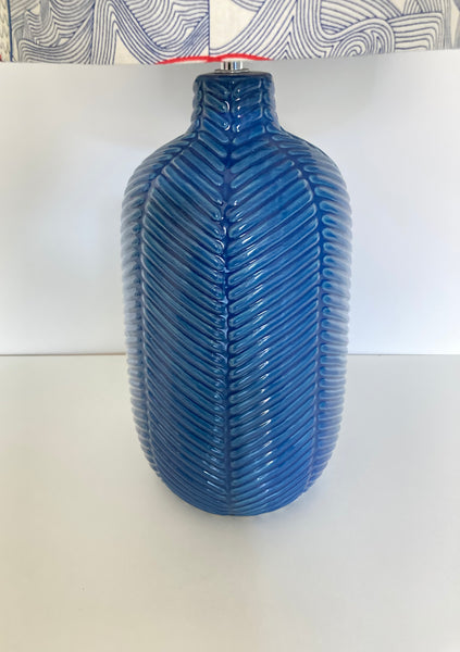 Captain Bottle Blue Ceramic Table Lamp