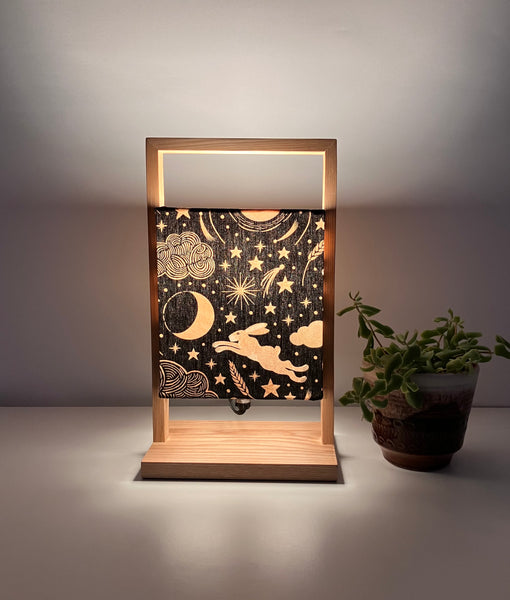 A Boxy Cosmic Rabbit Table Lamp