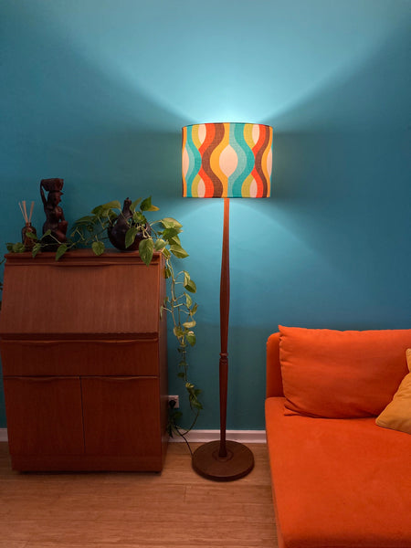 Mid Century Bold Waves Vintage Retro Lampshade