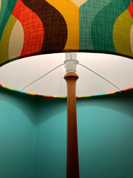 Mid Century Bold Waves Vintage Retro Lampshade