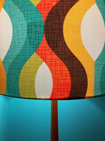 Mid Century Bold Waves Vintage Retro Lampshade