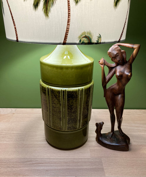Tahiti Green Pottery Table Lamp