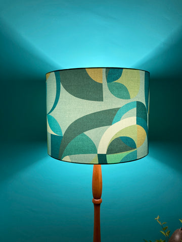 Mid century circle (drum) lampshade