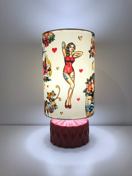 Red Pin Up Table Lamp