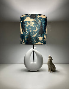 Camping in the Woods White Table Lamp