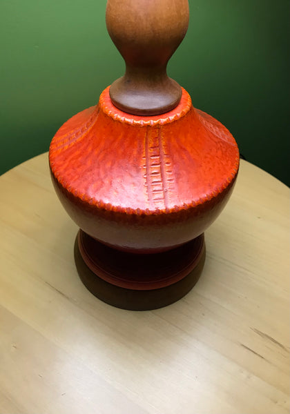 Kangaroo Paws Ceramic & Timber Table Lamp