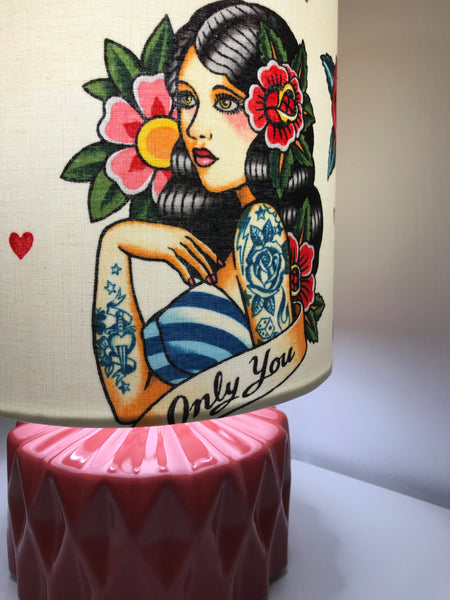 Red Pin Up Table Lamp