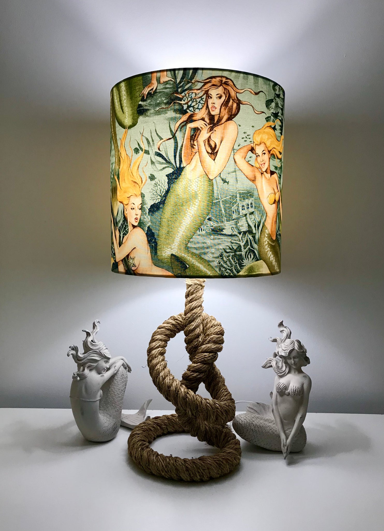 Mermaid Twisted Rope Table Lamp