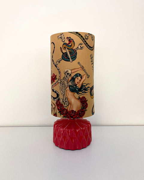 Rockabilly Red Ceramic Table Lamp