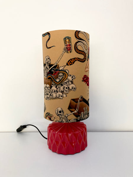 Rockabilly Red Ceramic Table Lamp