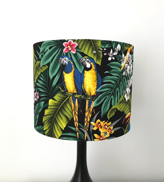 Rainforest Lampshade | Toucan & Parrots